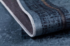 Blue Frame Area Rug – Digital Print Rug | Non Slip, Antibacterial Floor Carpet