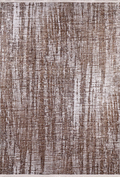 Brown Striped Area Rug - Digital Print Rug | Non Slip, Antibacterial Carpet