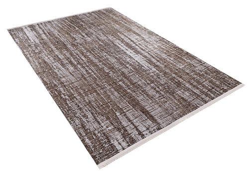Brown Striped Area Rug - Digital Print Rug | Non Slip, Antibacterial Carpet