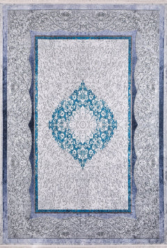 Blue Area Rug – Classic Digital Print Carpet, Antibacterial Non Slip Floor Mat