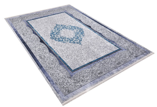 Blue Area Rug – Classic Digital Print Carpet, Antibacterial Non Slip Floor Mat