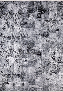 Modern Digital Area Rug - Black Antibacterial Non Slip Washable Carpet