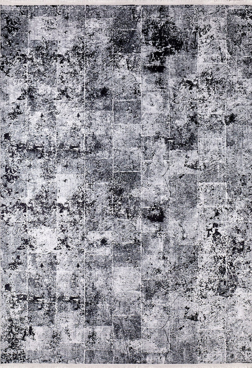 Modern Digital Area Rug - Black Antibacterial Non Slip Washable Carpet