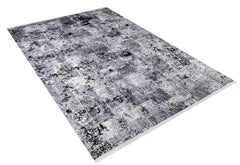 Modern Digital Area Rug - Black Antibacterial Non Slip Washable Carpet