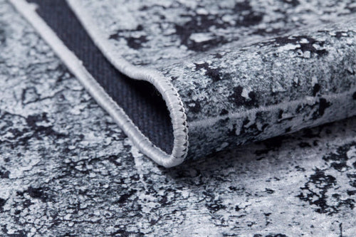 Modern Digital Area Rug - Black Antibacterial Non Slip Washable Carpet