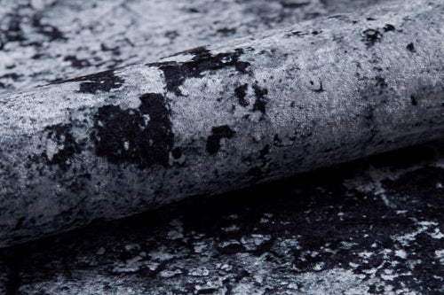 Modern Digital Area Rug - Black Antibacterial Non Slip Washable Carpet