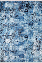 Modern Digital Area Rug - Blue Non Slip Rug with Antibacterial Carpet Surface