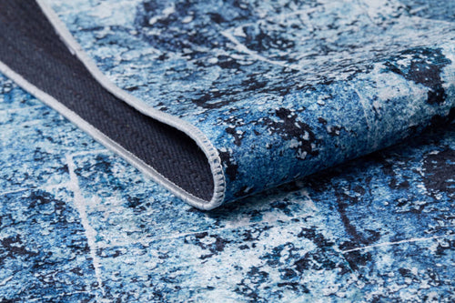 Yaroslavl Blue Modern Digital Print Area Rug