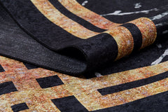 Elektrostal Black Frame Digital Print Area Rug