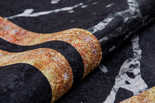 Elektrostal Black Frame Digital Print Area Rug