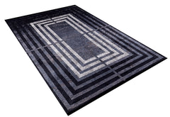 Digital Print Area Rug – Anthracite Frame, Non Slip, Antibacterial Carpet