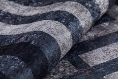 Digital Print Area Rug – Anthracite Frame, Non Slip, Antibacterial Carpet