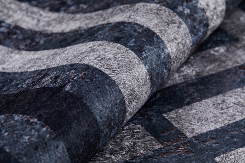 Digital Print Area Rug – Anthracite Frame, Non Slip, Antibacterial Carpet