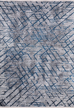 Grey Striped Area Rug - Digital Print Washable Non Slip Carpet for Living Room