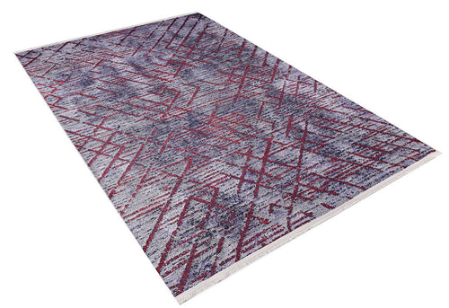 Tuapse Red Striped Digital Print Area Rug