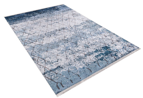 PavlovskiPosad Blue Geometric Digital Print Area Rug