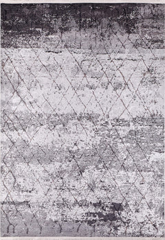 Modern Digital Print Rug – Grey Area Rug With Non Slip, Antibacterial Carpet