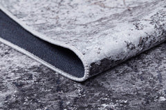 Modern Digital Print Rug – Grey Area Rug With Non Slip, Antibacterial Carpet