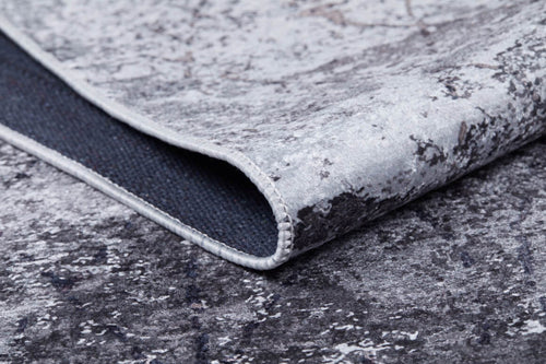 Modern Digital Print Rug – Grey Area Rug With Non Slip, Antibacterial Carpet