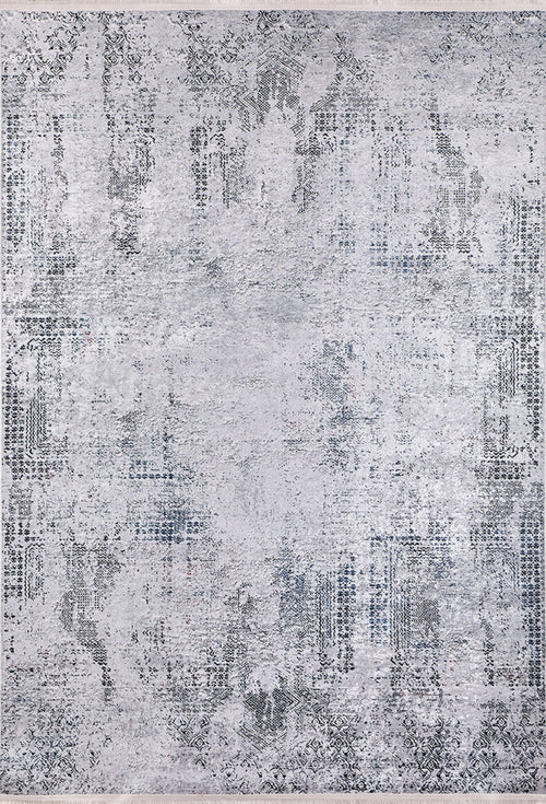 Modern Digital Print Rug – Grey Area Rug | Non Slip, Antibacterial Carpet