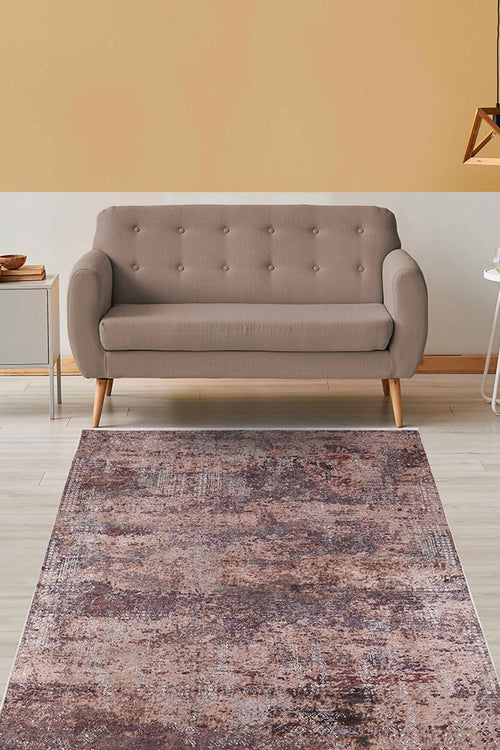 Modern Area Rug – Digital Print Brown Carpet | Antibacterial, Non Slip, Dust Free