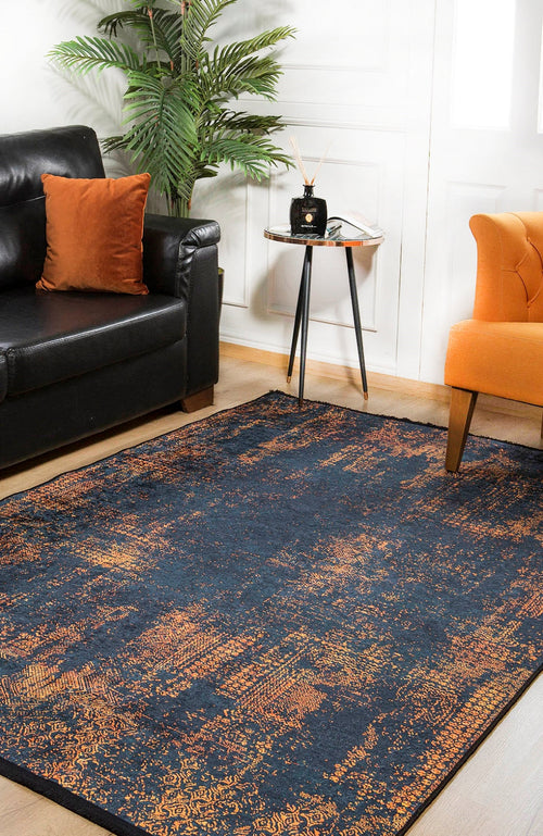 Modern Digital Area Rug – Black Print Carpet | Non Slip, Antibacterial, Antiallergic