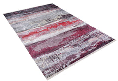 Modern Digital Print Rug – Anthracite Area Rug | Non Slip, Antibacterial Carpet