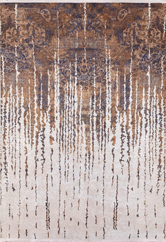 Modern Area Rug - Brown Digital Print Non Slip Antibacterial Carpet for Living Room