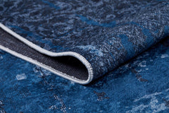 Modern Digital Area Rug – Blue Non Slip Washable Carpet for Living Room