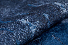 Modern Digital Area Rug – Blue Non Slip Washable Carpet for Living Room