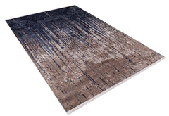 isim Navy Modern Digital Print Area Rug