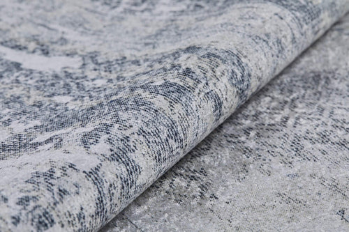 Modern Digital Area Rug - Grey Non Slip Carpet for Living Room & Kitchen