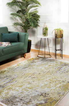 Modern Area Rug – Yellow Digital Print Carpet | Non Slip Antibacterial Dust Free