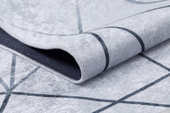 Rubtsovsk Grey Frame Digital Print Area Rug