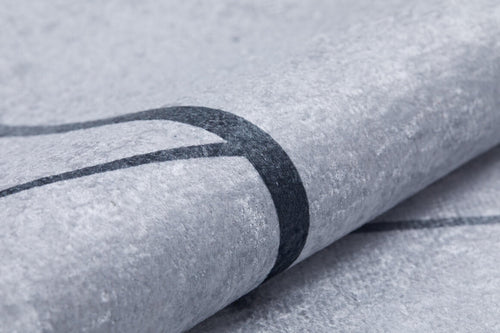 Rubtsovsk Grey Frame Digital Print Area Rug