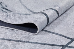 Krasnokamsk Grey Marble Digital Print Area Rug