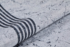 Grey Area Rug – Digital Print Frame Carpet | Antibacterial Non-Slip Stylish Floor Covering