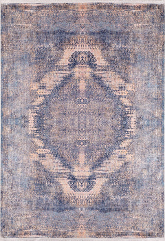 Blue Area Rug - Classic Digital Print Non Slip Antibacterial Carpet for Living Room