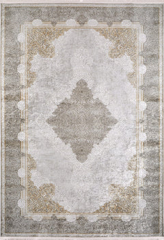 Sahti Green Frame Classic Digital Print Area Rug