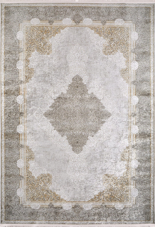 Sahti Green Frame Classic Digital Print Area Rug