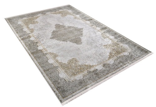 Sahti Green Frame Classic Digital Print Area Rug