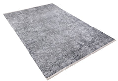 Tuymazi Blue Modern Zigzag Digital Print Area Rug