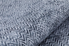 Tuymazi Blue Modern Zigzag Digital Print Area Rug