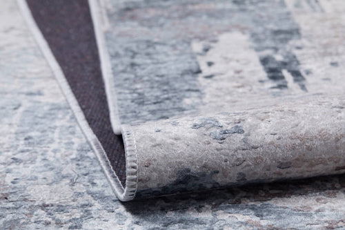 Modern Area Rug – Penza Grey Digital Print Non Slip Washable Carpet
