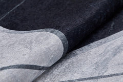 Digital Print Area Rug – Black Frame Non Slip Carpet for Living Room & Kitchen