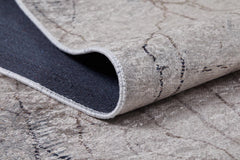 Modern Area Rug – Beige Digital Print Carpet | Non Slip, Antibacterial, Washable