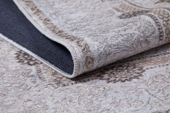 Digital Print Area Rug – Classic Brown Non Slip Antibacterial Carpet for Living Room