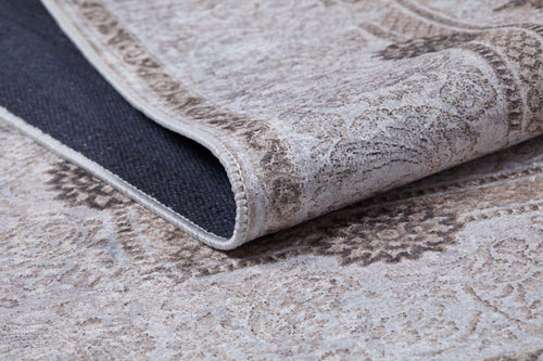 Digital Print Area Rug – Classic Brown Non Slip Antibacterial Carpet for Living Room