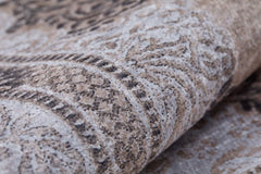 Digital Print Area Rug – Classic Brown Non Slip Antibacterial Carpet for Living Room