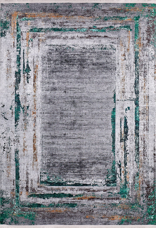 Beloretsk Grey Modern Digital Print Area Rug